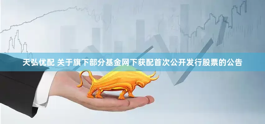 天弘优配 关于旗下部分基金网下获配首次公开发行股票的公告